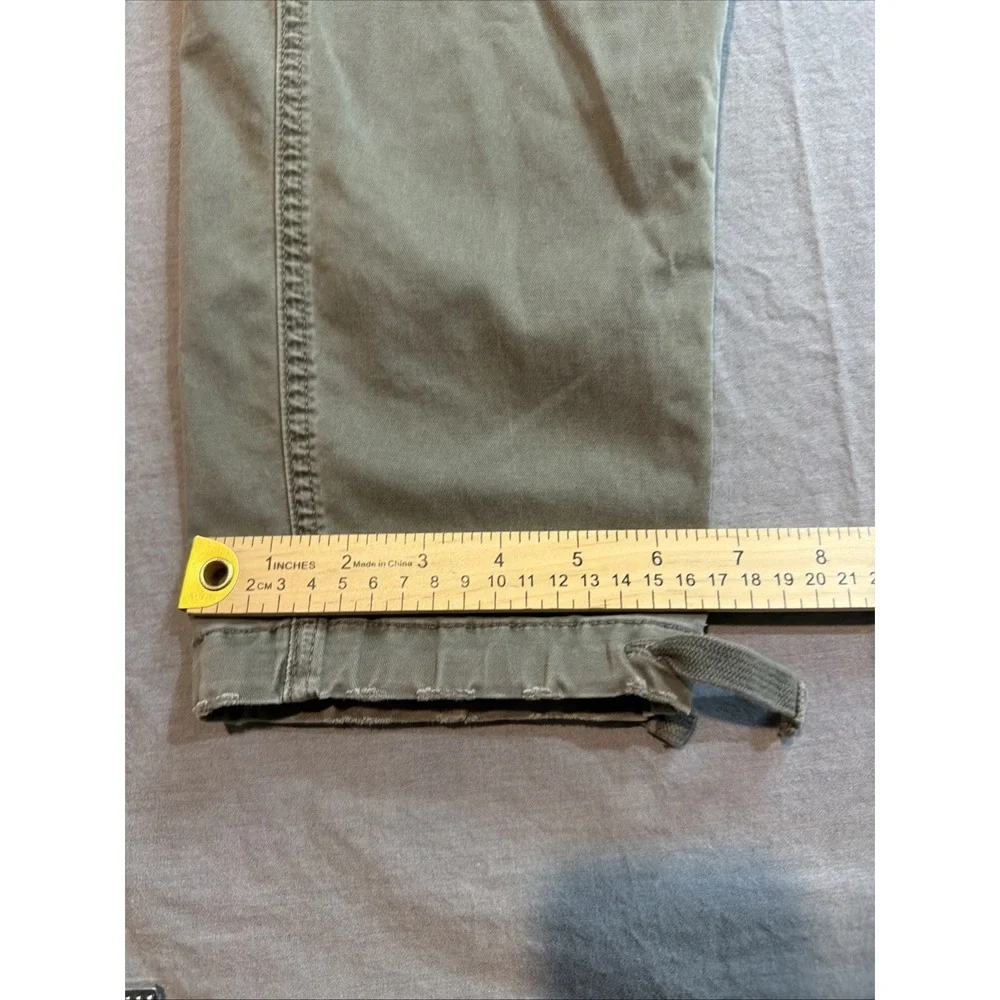 American Eagle Pants Mens 28x30 Slim Lived In Cargo Green Chino Flex Twill